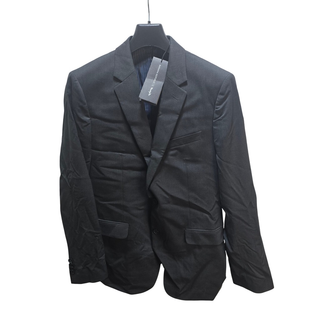Banana Republic Mens 38R Charcoal Gray Wool Blend Suit Jacket Blazer